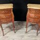 Pair of curved Louis XV style bedside tables