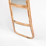 Rattan palm tree mirror