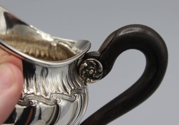 Ancien pot a lait cremier en argent massif minerve maison cardeilhac paris xix