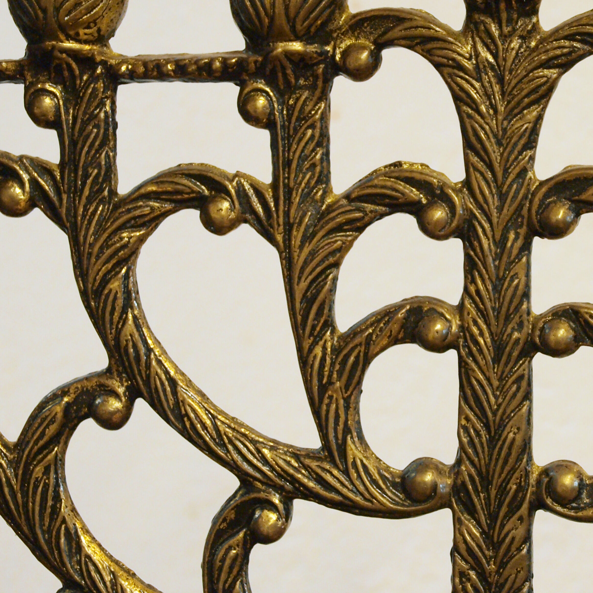 Menorah Hanukkah Brass Chandelier by Tamar