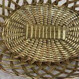 Brass woven basket