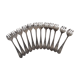 12 silver metal oyster forks