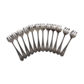 12 fourchettes a huitres métal argenté