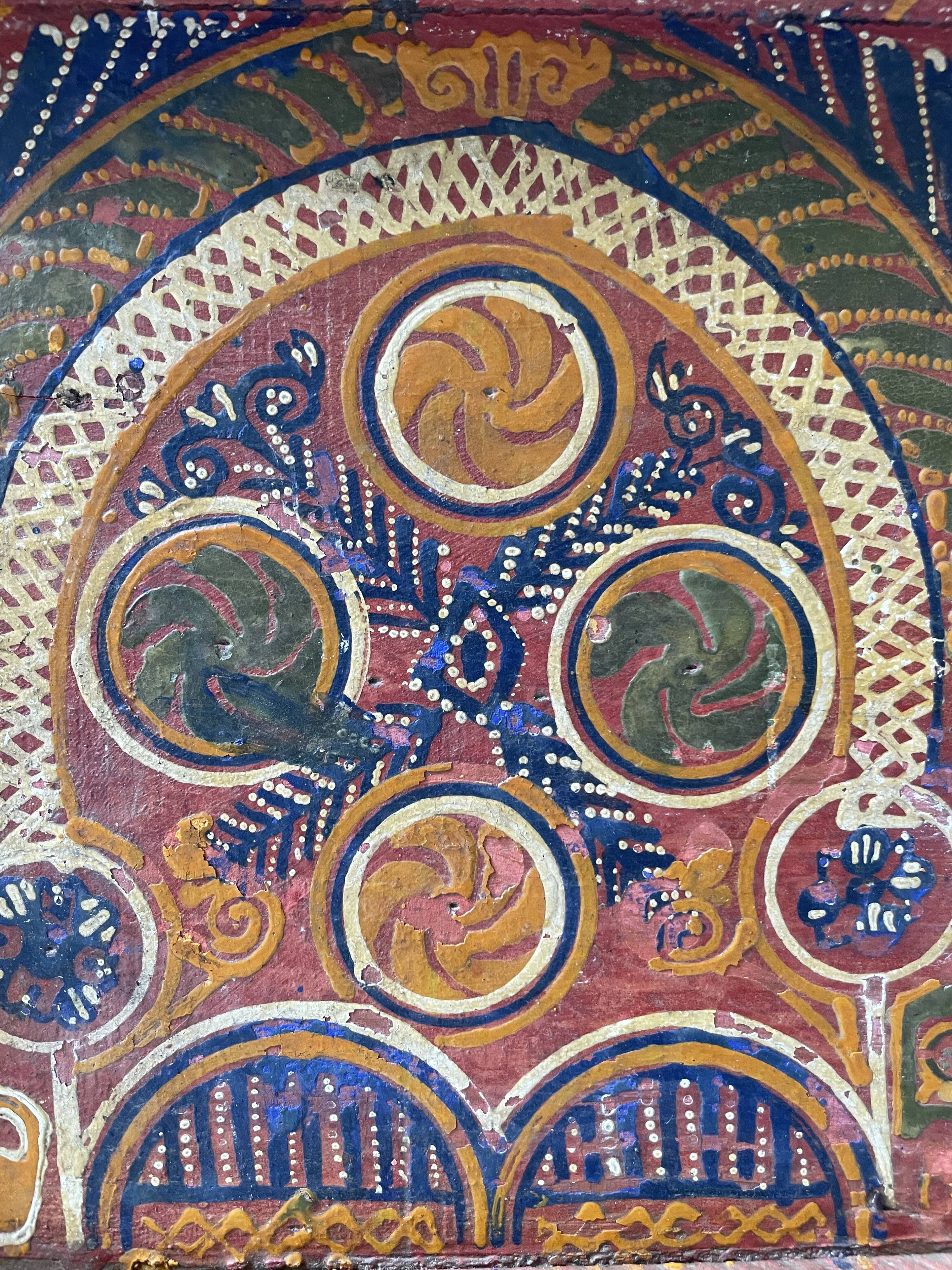 Coffre de mariage marocain polychrome années 50