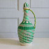 Green and white scoubidou bottle