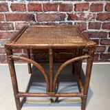 Rattan nesting table
