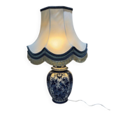 Lampe Delft en faïence bleue et blanche - hauteur 80 cm