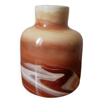 Vase en céramique design contemporain fabrication artisanale forme minimaliste  tons bruns
