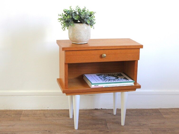 Vintage wooden bedside feet spindles