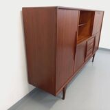 Vintage Scandinavian high sideboard in teak from the 50s and 60s