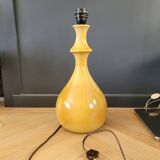 Mustard yellow glazed ceramic lamp base
