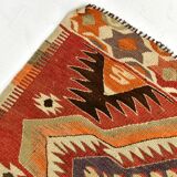Red Brown Tribal Turkish Kilim Rug 146x292Cm SK 35174