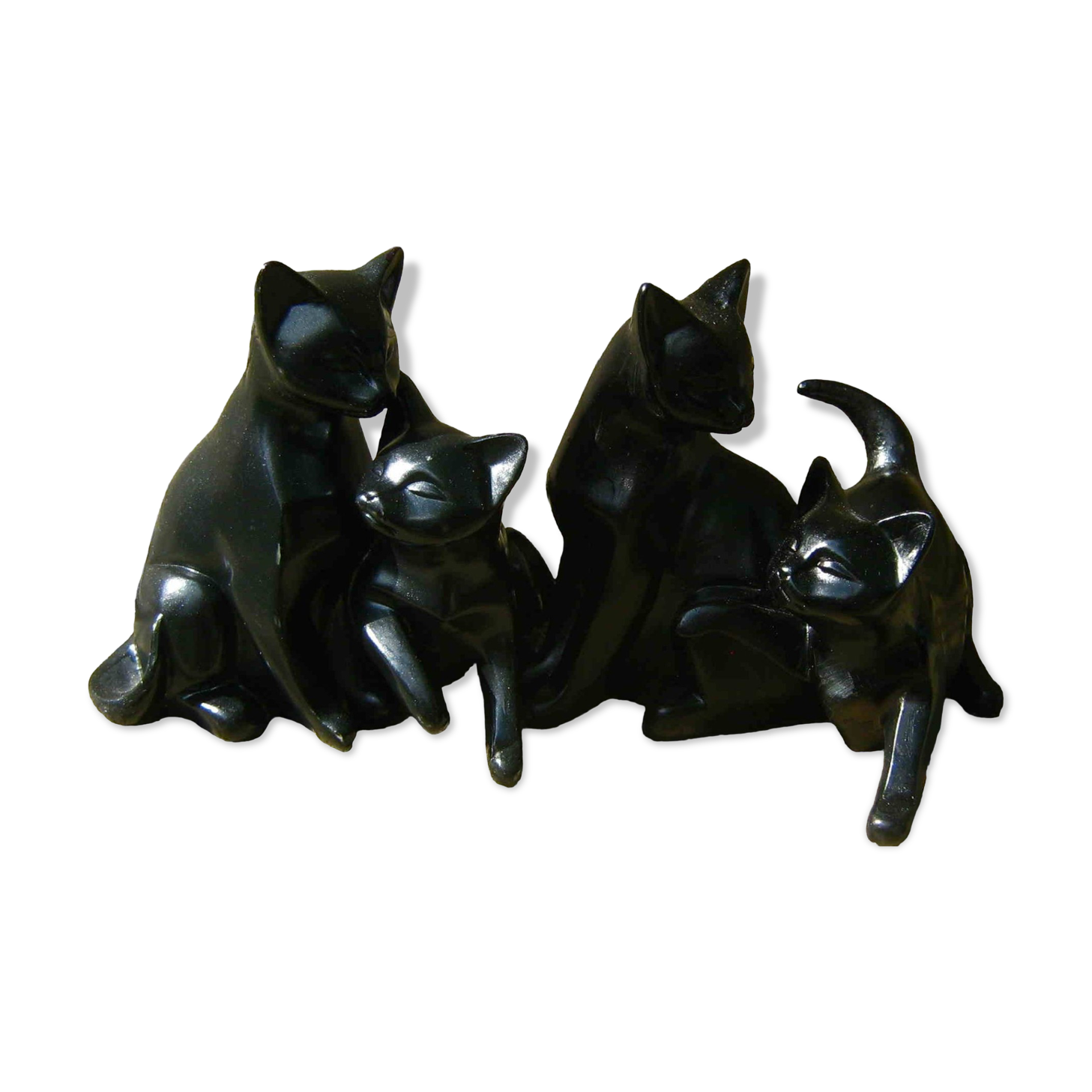 Lot de 4 chats noirs