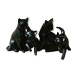 Set of 4 black cats