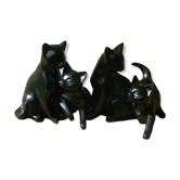 Set of 4 black cats