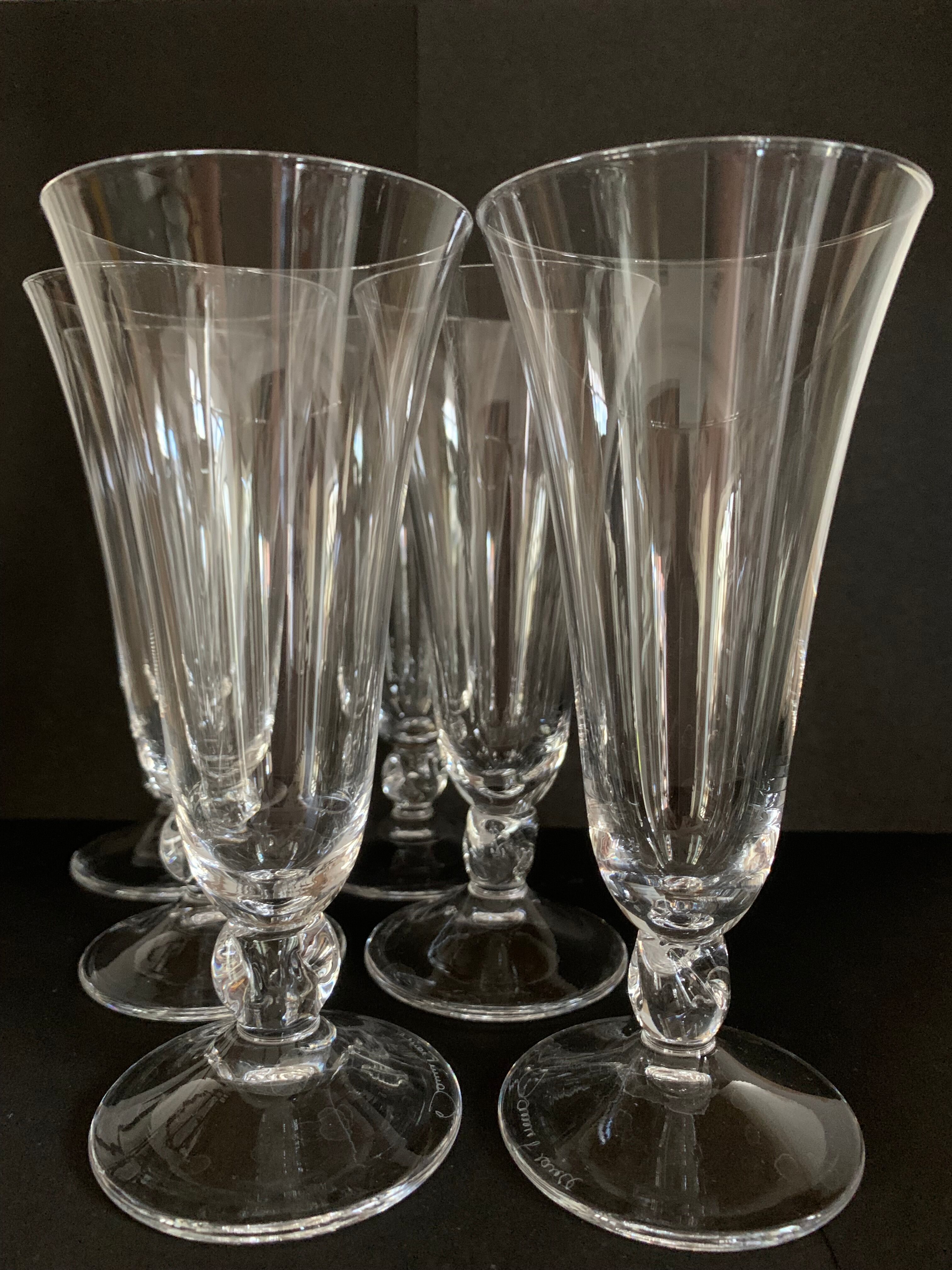 Daum crystal flutes