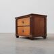 French Louis XVI Oak Commode with Fluted Corner Posts and Brass Handles, ci