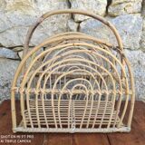 Rattan magazine holder