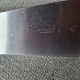 Straight pie server with bamboo handle