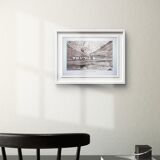 The barns of Moudang, Hautes-Pyrénées, photo printed in 1937.