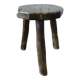 Vintage brutalist Bourguignon tripod stool