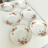 Set of old Onnaing earthenware plates