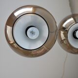 Pair of raak Amsterdam globe suspensions