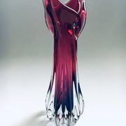 Czech Crystal Art Glass Beak Vase by Jozef Hospodka for Chribska Glassworks, 1950s