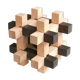Casse tête sculptural en bois années 70