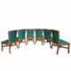 Set of six vintage bamboo and rattan dining chairs