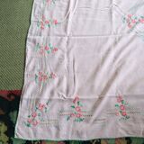 Embroidered tablecloth and 3 towels
