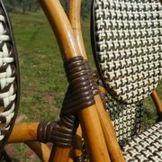 Set of 6 chairs bistro terrace "Parisian" rattan and brown braiding