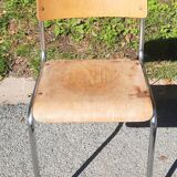 Vintage chair made of tube and wood