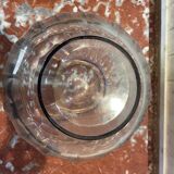 Bohemian crystal and brass vase