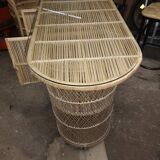 Rattan bar and 3 stools