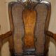 Fauteuil Bergère Antique Thomas Chippendale sculpté Claw & Ball cuir