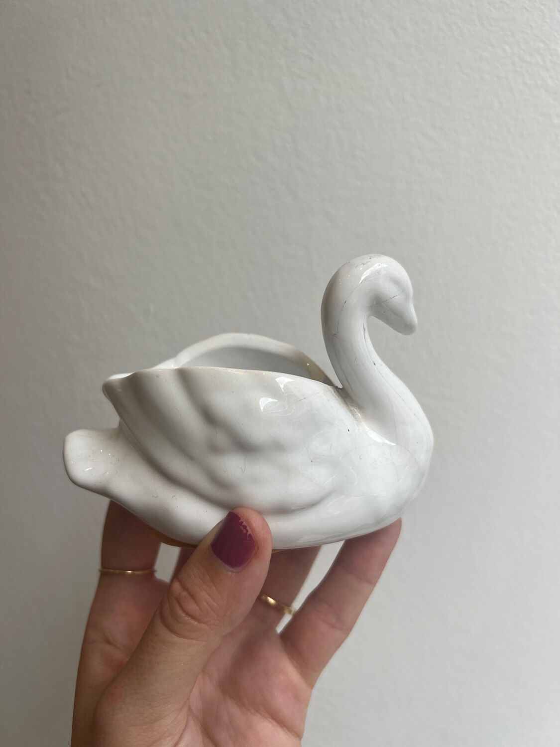 Porcelain swan