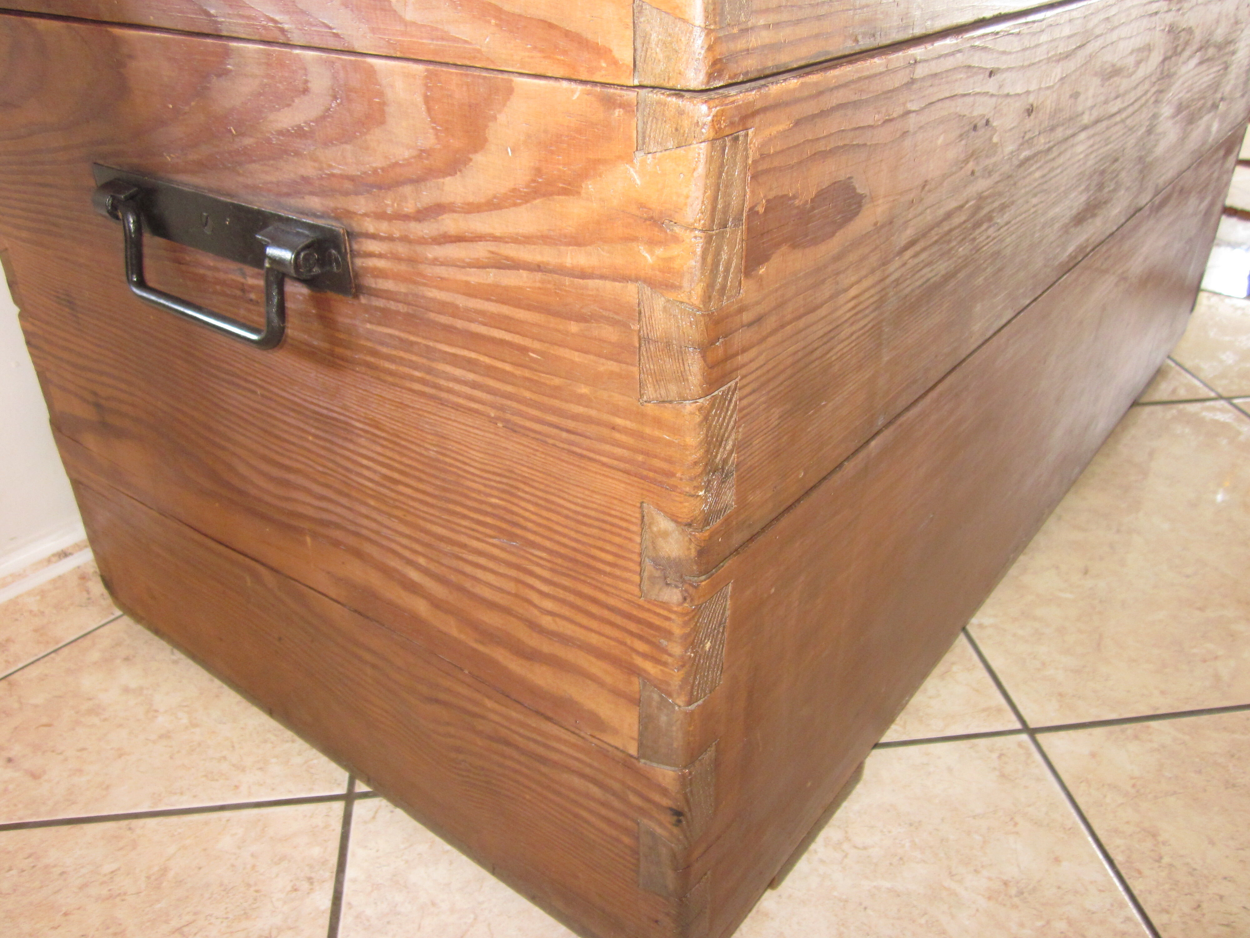 Old solid wooden chest