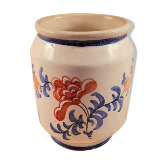 Old pharmacy pot in vintage faience