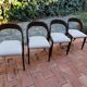 BAUMANN Suite de 4 chaises Gondole vintage 1970