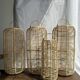Large lantern-shaped rattan pendant lamp H50 D24