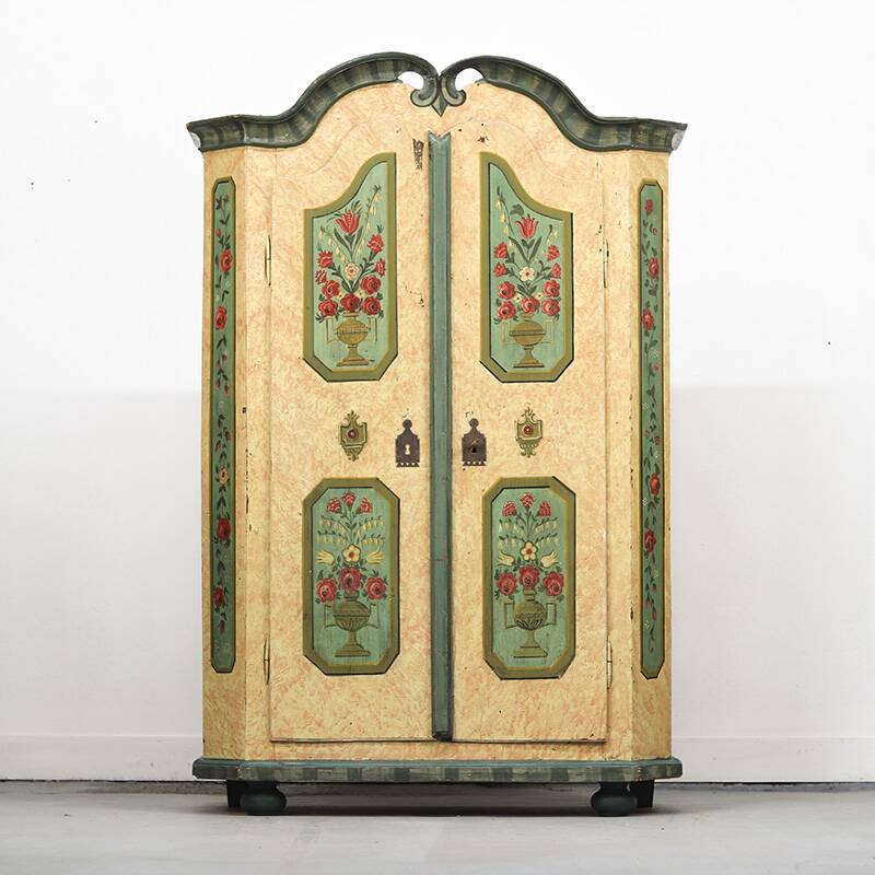 Painted folk art bridal wardrobe