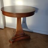 English marquetry pedestal table