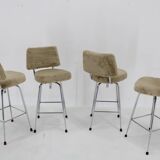 1960s Set of Four Restored Bar Chairs,Czechoslovakia