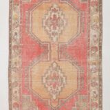 4x8 Red & Yellow Pastel Vintage Rug, 117x254Cm SK 20718