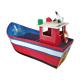 Bâteau de pêche breton en tôle peinte