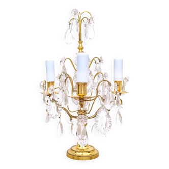 Girandole - Gilt Bronze - Baccarat Crystal Tassels - Period: 20th Century