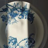 Round plate, ironstone, Clairefontaine Sanejouand & Graves 1890 "Flowers"