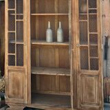 Antique solid oak wardrobe: dresser / bookshelf