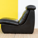 Vintage Scandinavian leather fireside chair – 75 cm